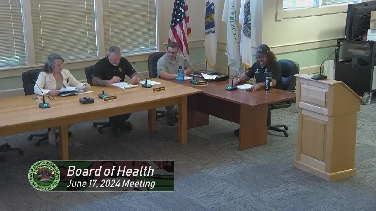 Board of Health; June 17, 2024