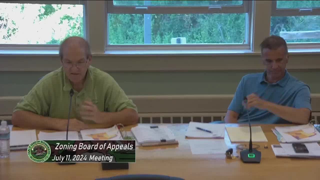 Zoning Board of Appeals; July 11, 2024
