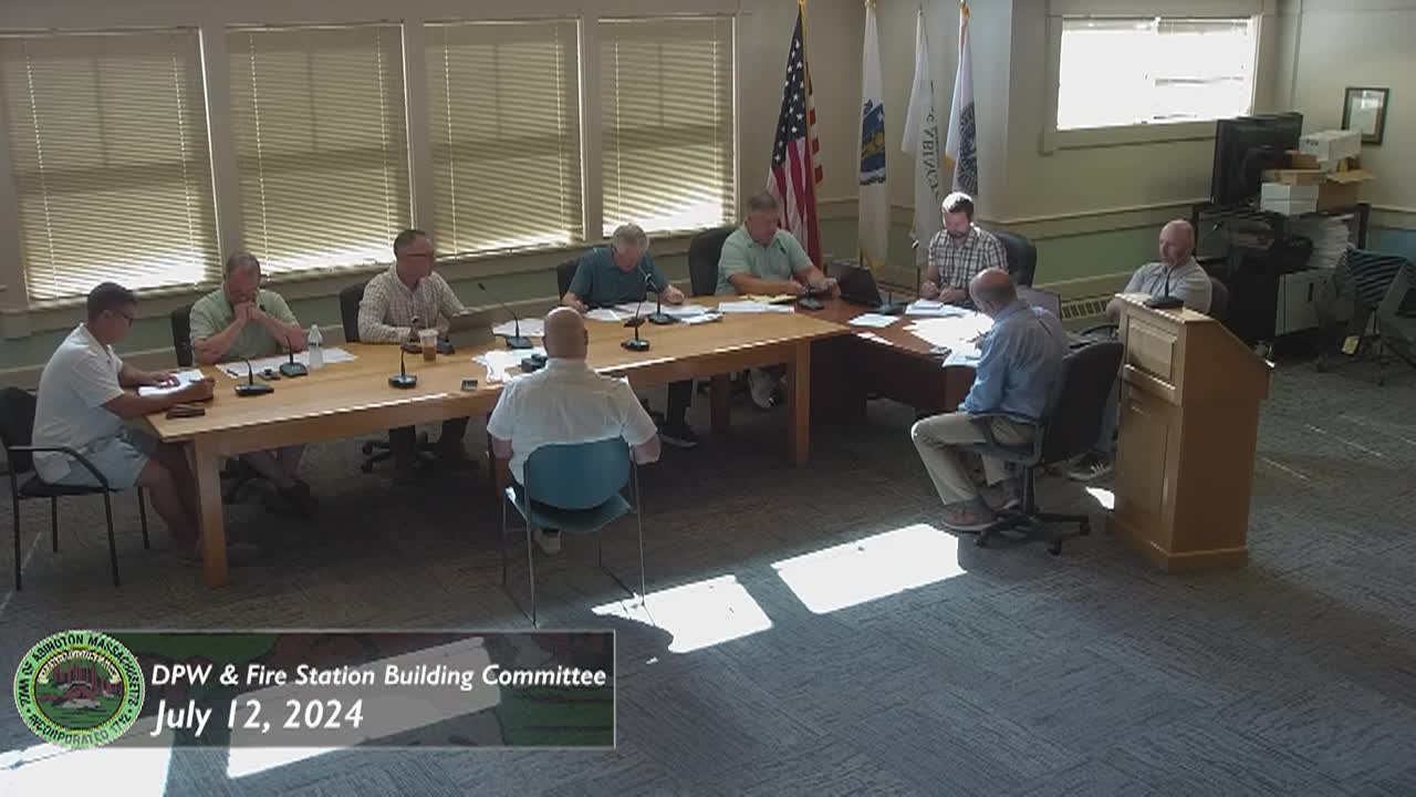 DPW & Fire Station Building Committee; July 12, 2024