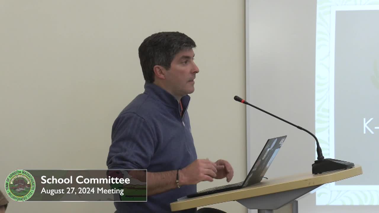 School Committee; August 27, 2024