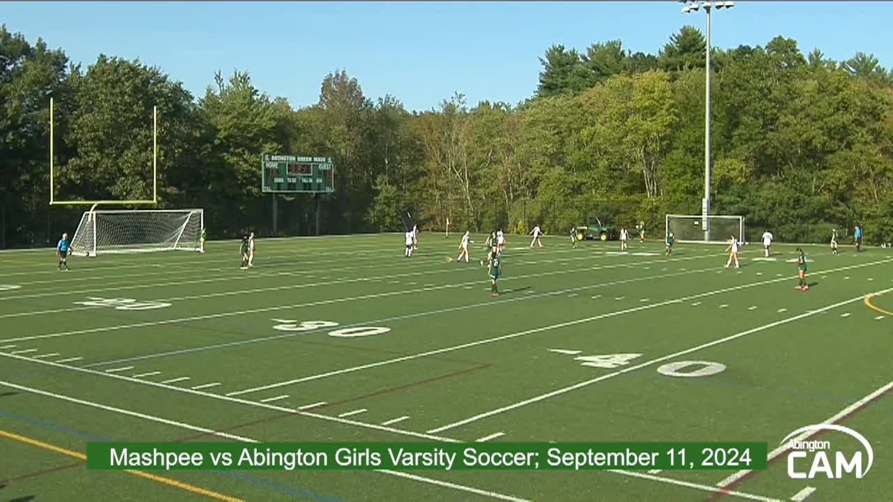 Mashpee Falcons vs Abington; Girls Varsity Soccer; September 11, 2024