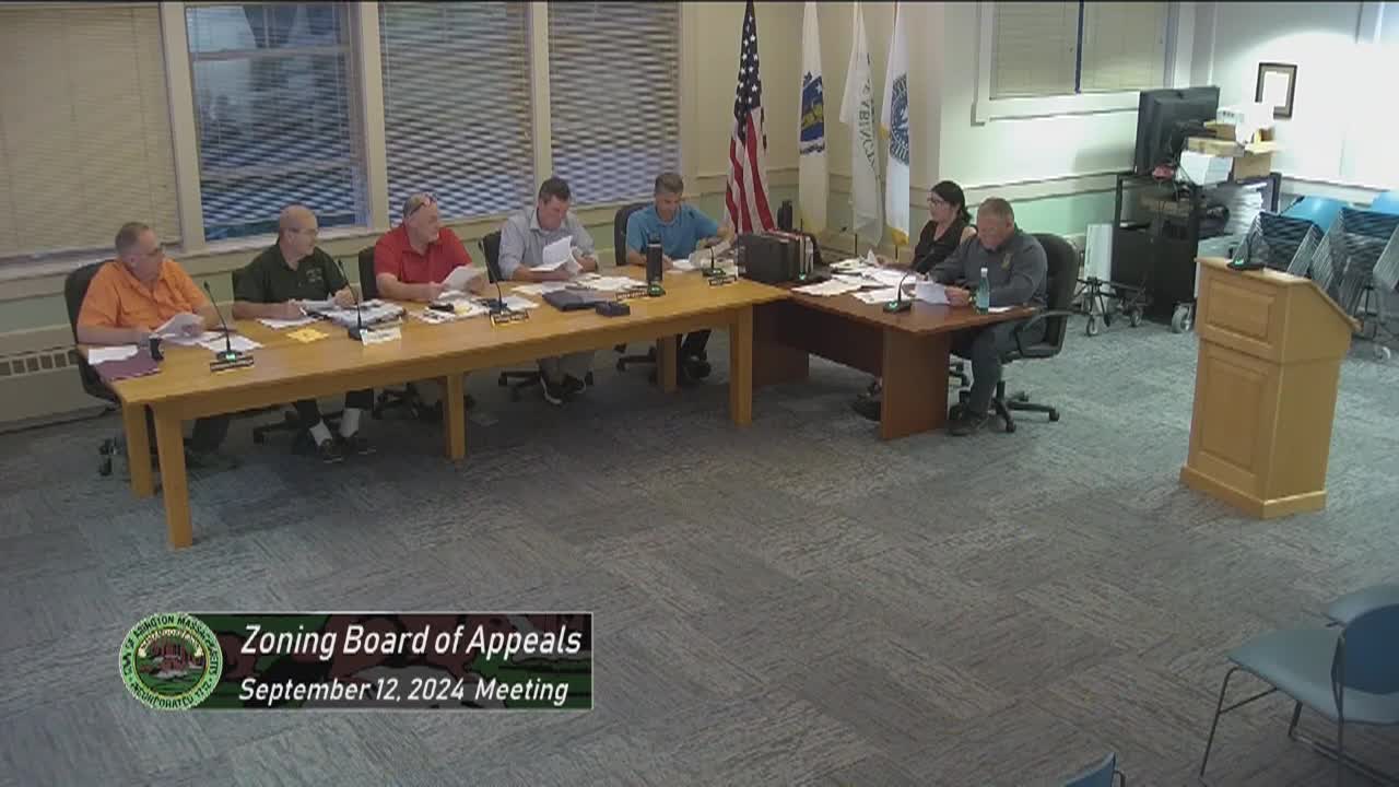Zoning Board of Appeals; September 12, 2024