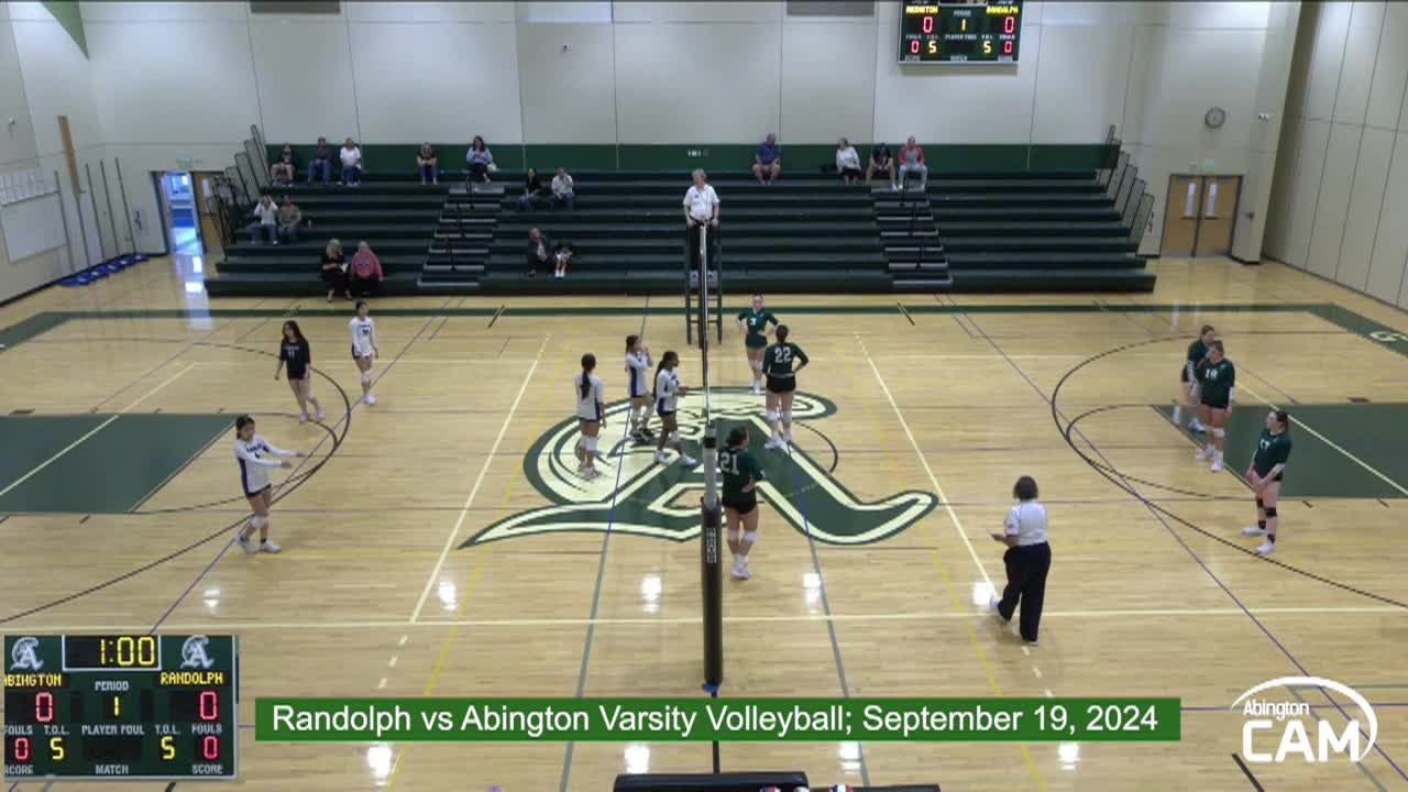 Randolph Blue Devils vs Abington; Varsity Volleyball; September 19, 2024