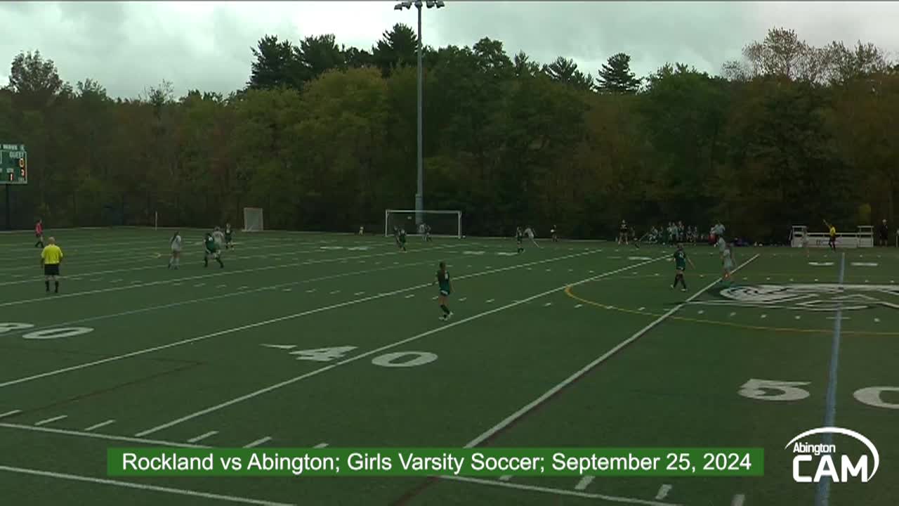 Rockland vs Abington; Girls Varsity Soccer; September 25, 2024