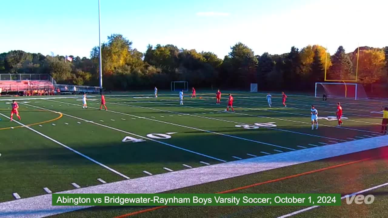 Abington vs Bridgewater-Raynham Trojans; Boys Varsity Soccer; September 25, 2024