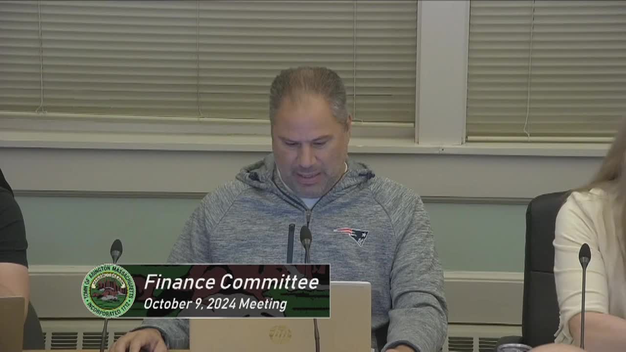 Finance Committee; October 9, 2024