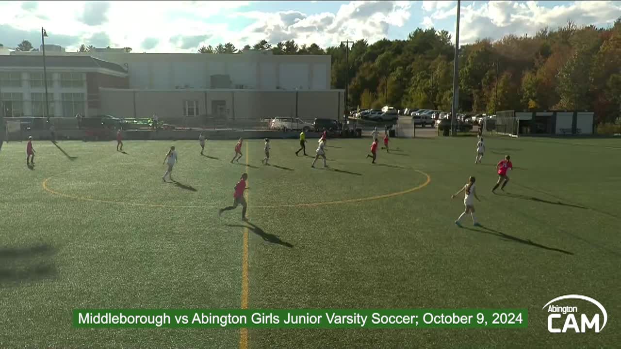Middleborough vs Abington; Girls Junior Varsity Soccer; October 9, 2024