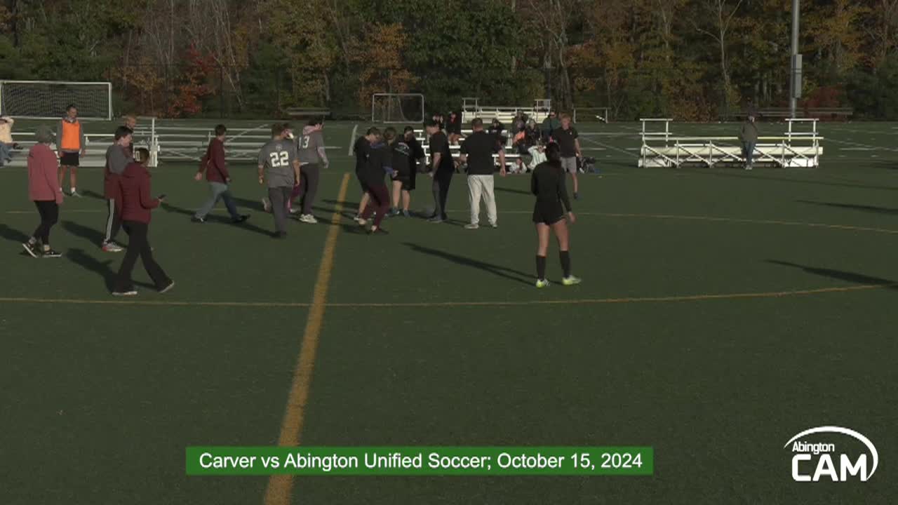 Carver Crusaders vs Abington; Unified Soccer; October 15, 2024