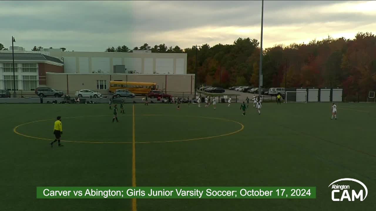 Carver Crusaders vs Abington Girls Junior Varsity Soccer; October 17, 2024