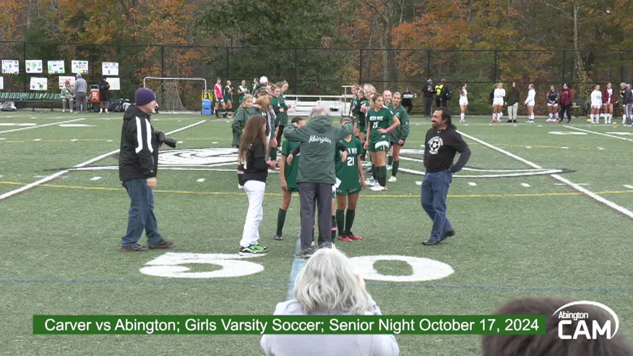 Carver Crusaders vs Abington; Girls Varsity Soccer; October 17, 2024