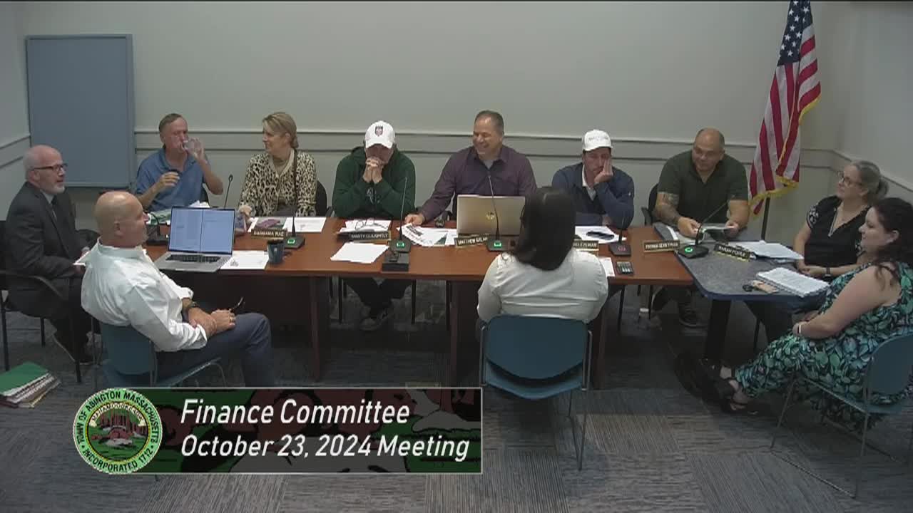 Finance Committee; October 23, 2024
