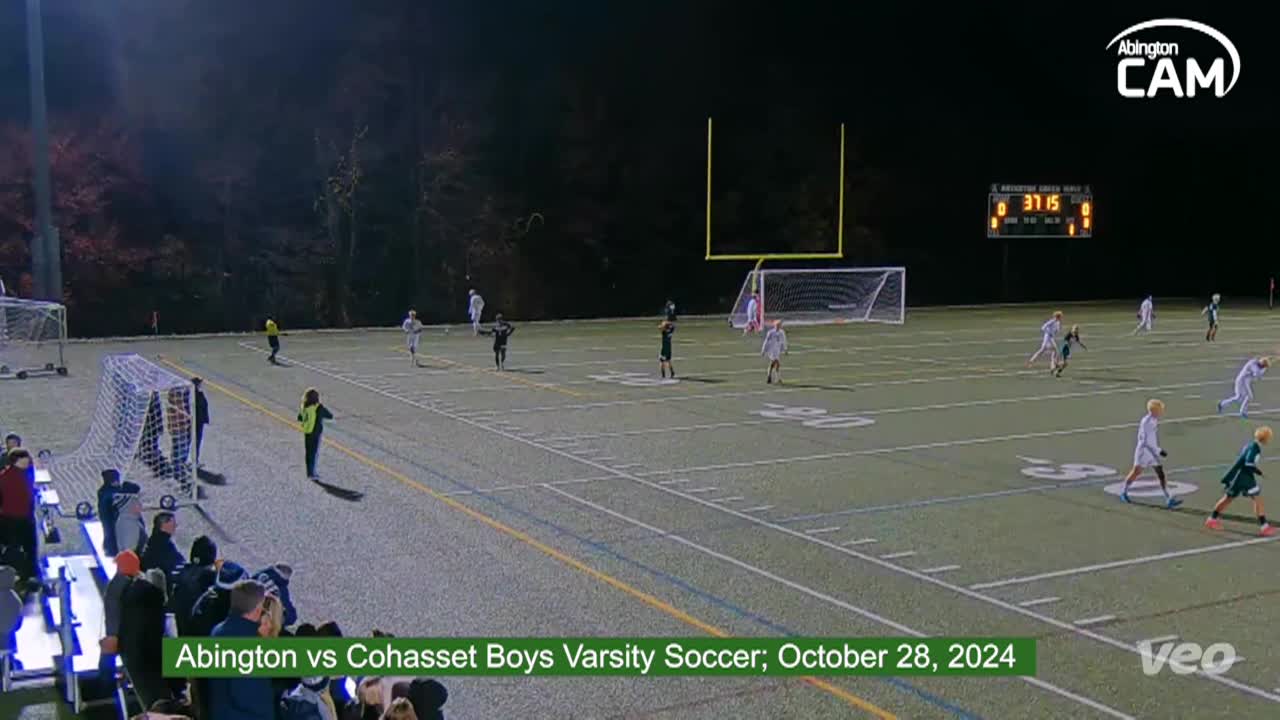 Cohasset vs Abington Boys Varsity Soccer; October 28, 2024