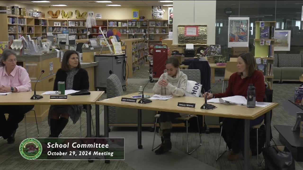 Abington School Commitee; Oct. 29, 2024