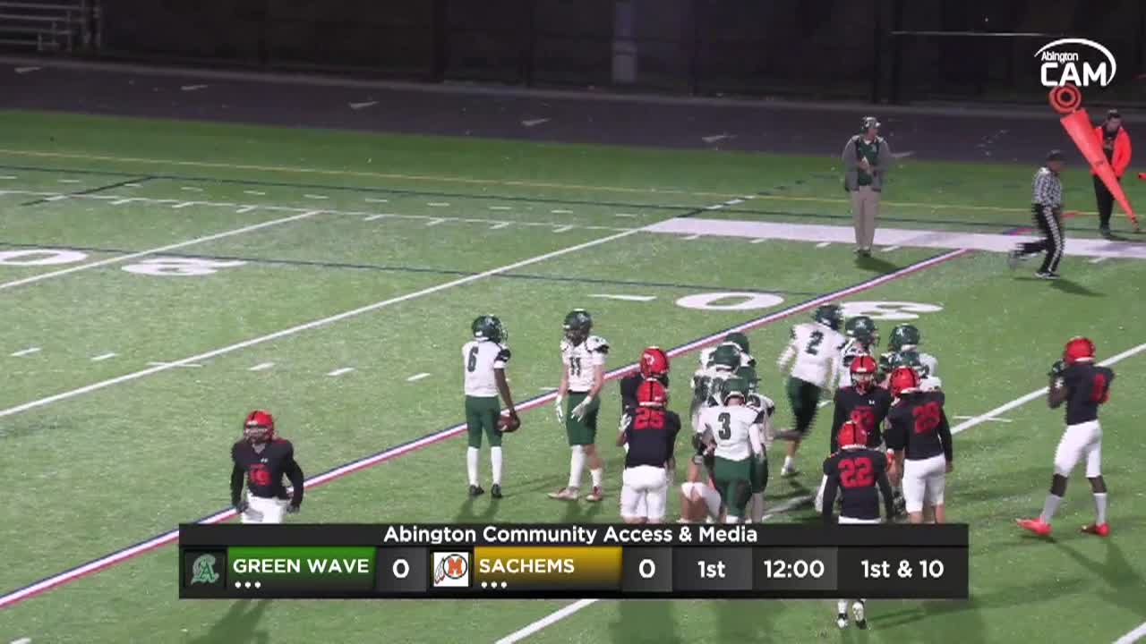Abington vs Middleborough Sachems Varsity Football; Nov. 1, 2024