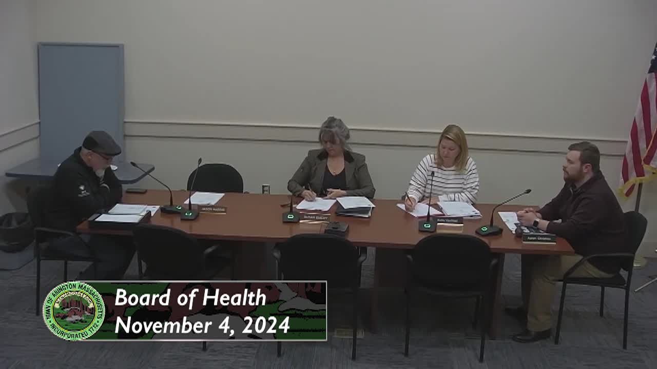Board of Health; Nov. 4, 2024