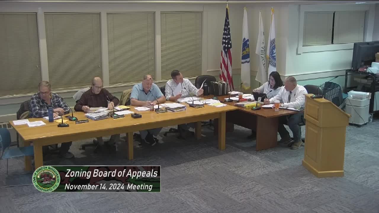 Zoning Board of Appeals; Nov. 14, 2024