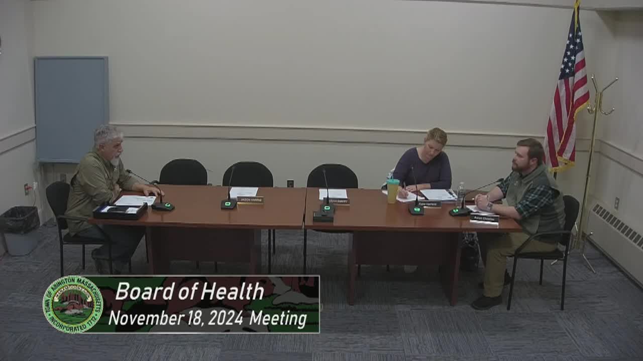 Board of Health; Nov. 18, 2024