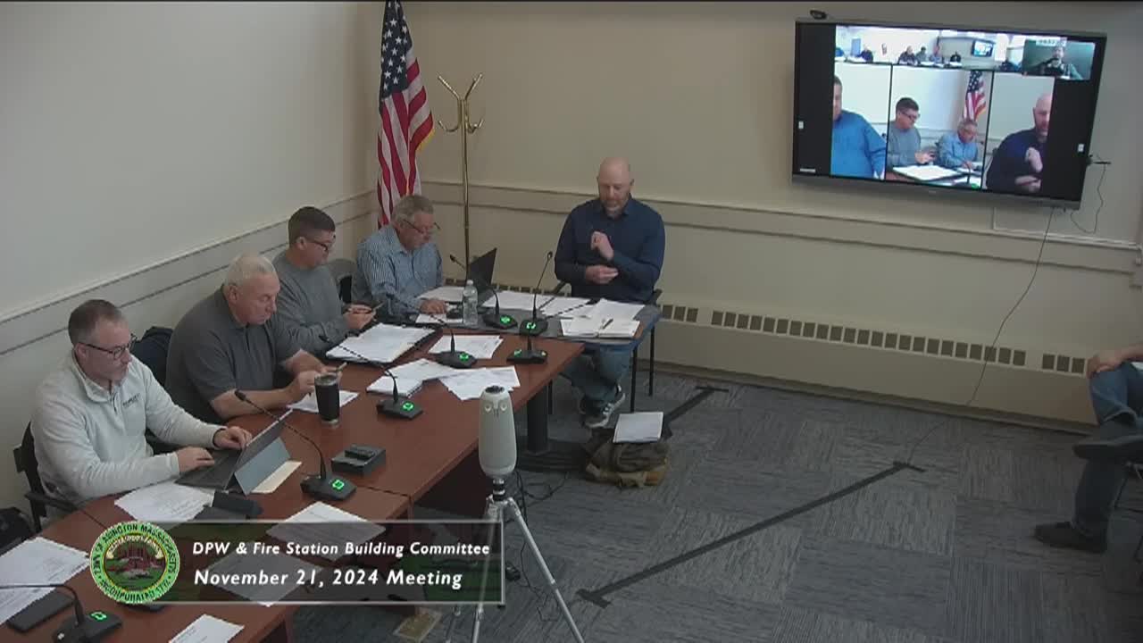 DPW & Fire Station Building Committee; Nov. 21, 2024