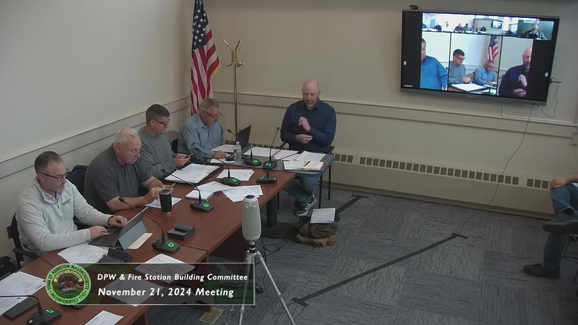 DPW & Fire Station Building Committee; November 21, 2024