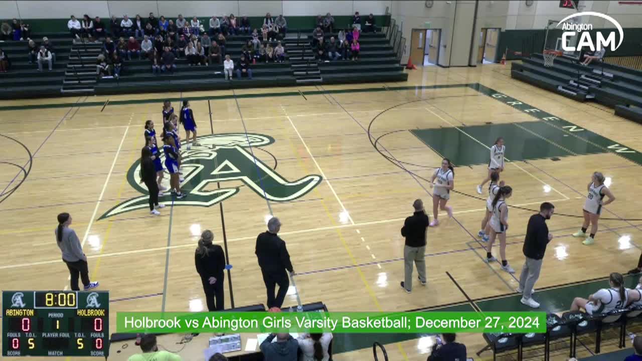 Holbrook Bulldogs vs Abington Girls Varsity Basketball; Dec. 27, 2024