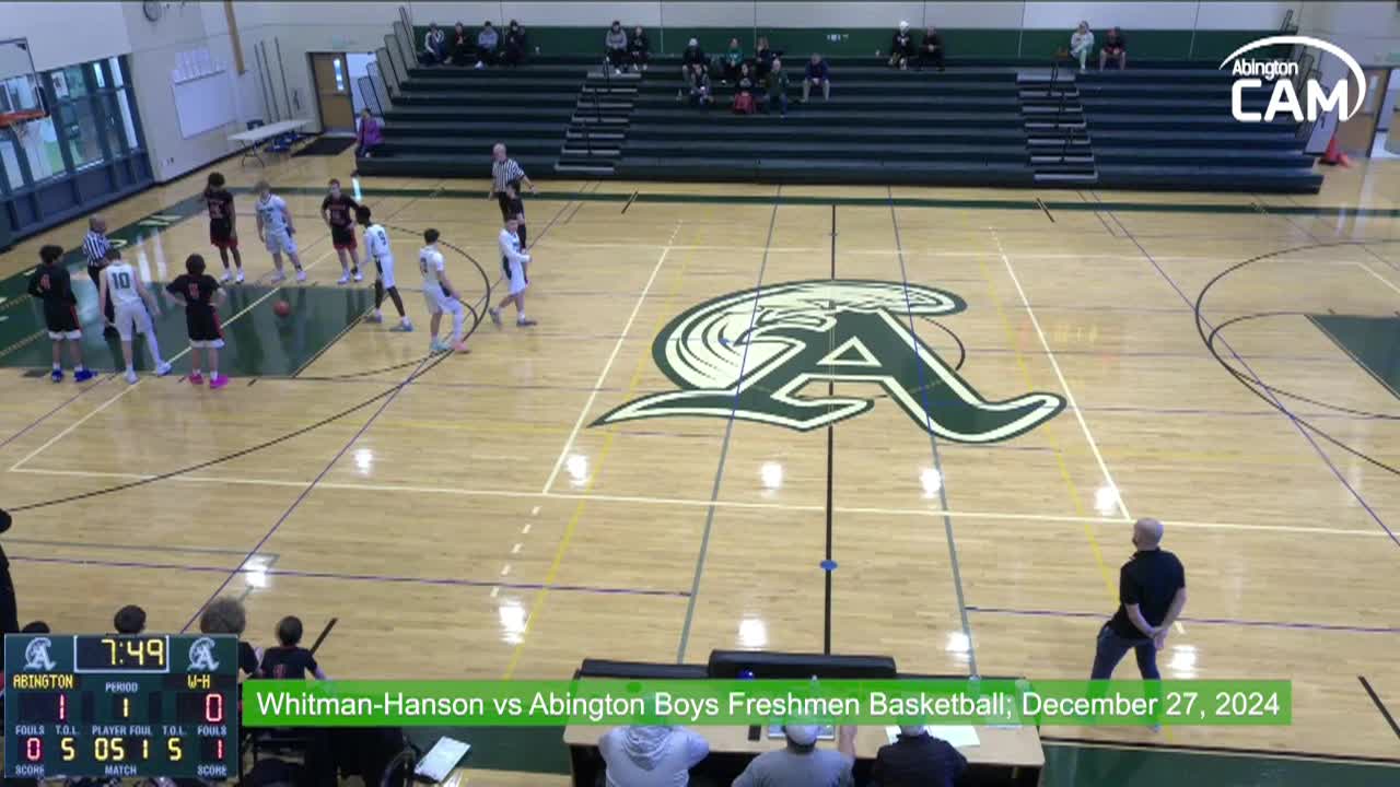 Whitman-Hanson vs Abington Freshmen Basketball; Dec. 27, 2024