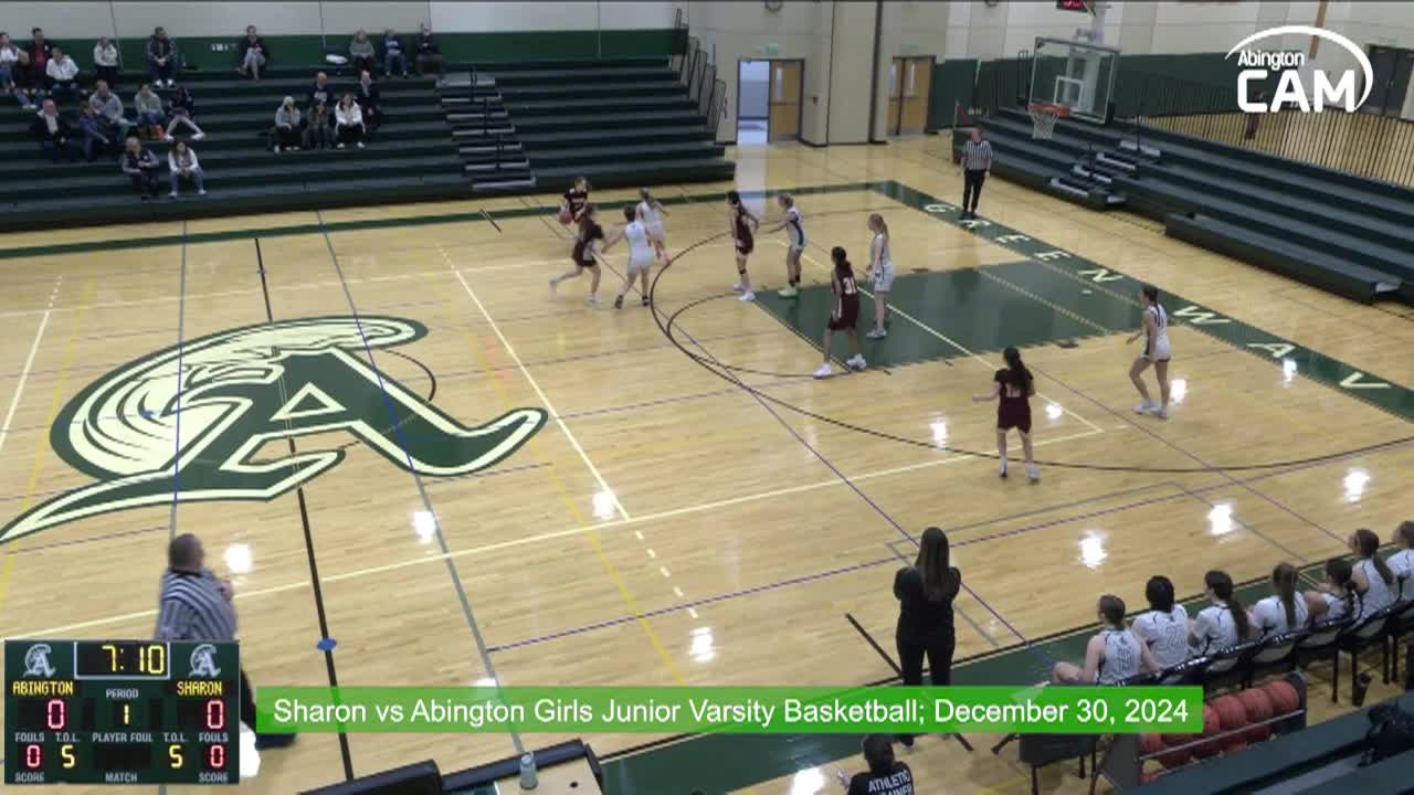 Sharon Eagles vs Abington Girls Junior Varsity Basketball; Dec. 30, 2024