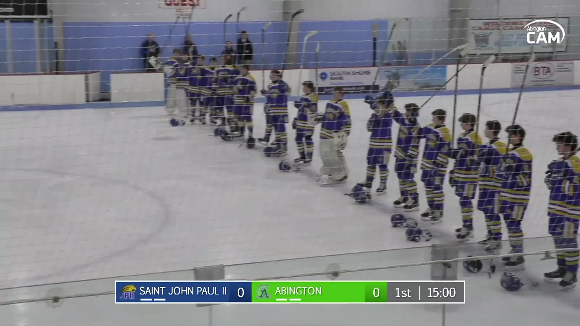 St John Paul II Lions vs Abington Boys Varsity Hockey; December 31, 2024