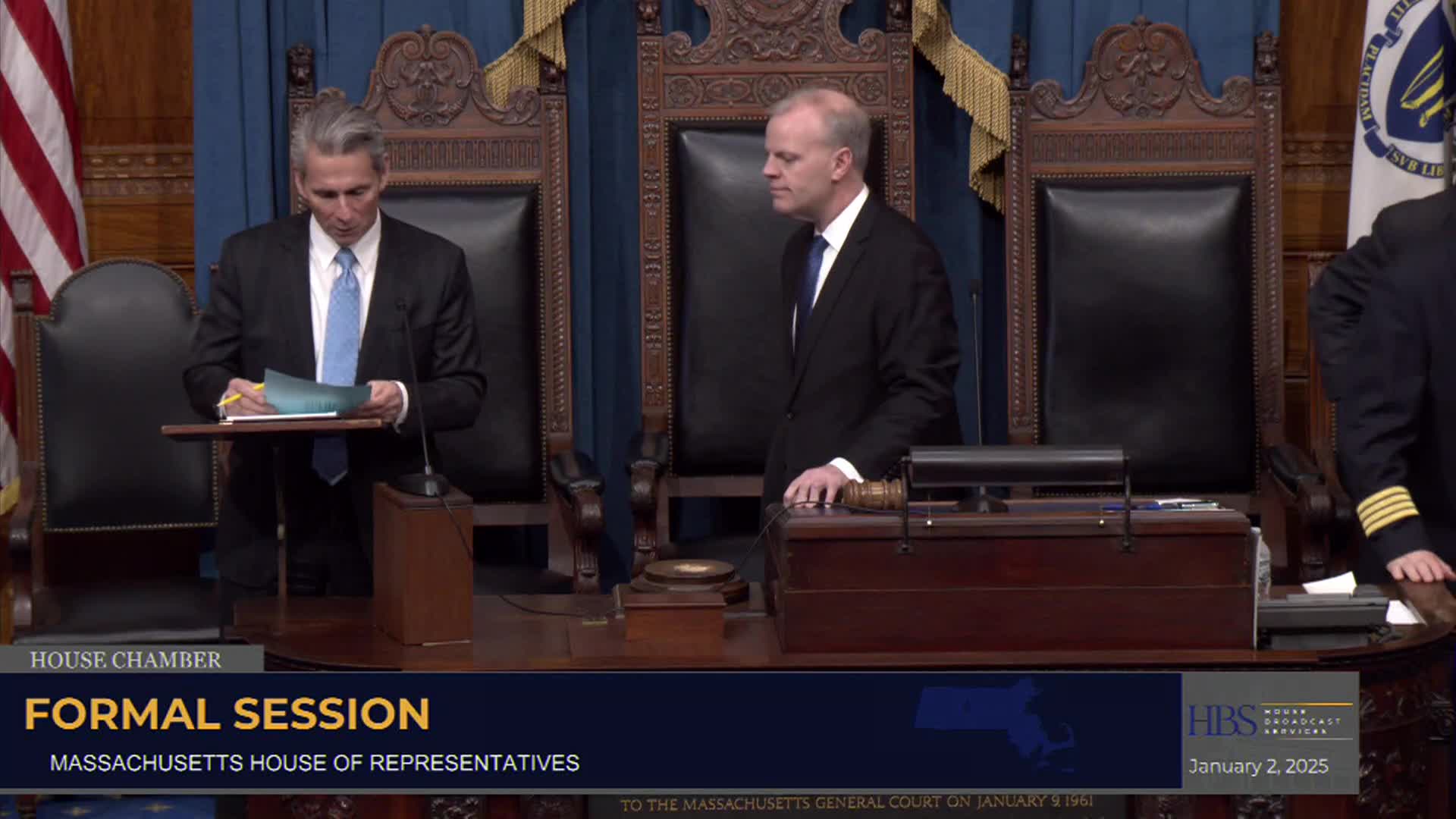 MA House - Formal & Joint Session; Jan. 2, 2025