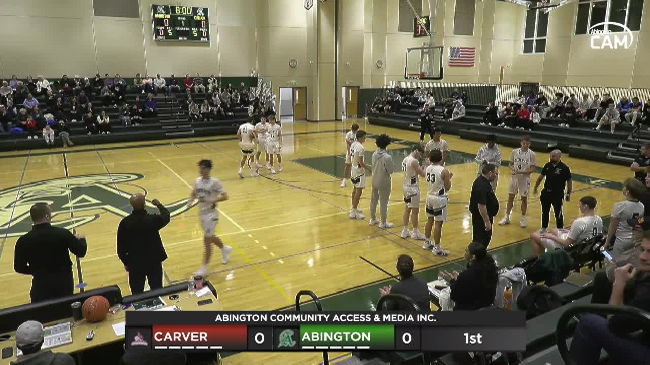Carver Crusaders vs Abington Boys Varsity Basketball; January 3, 2025