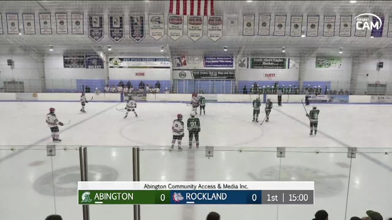 Abington Green Wave vs Rockland Boys Hockey; Jan. 4, 2025