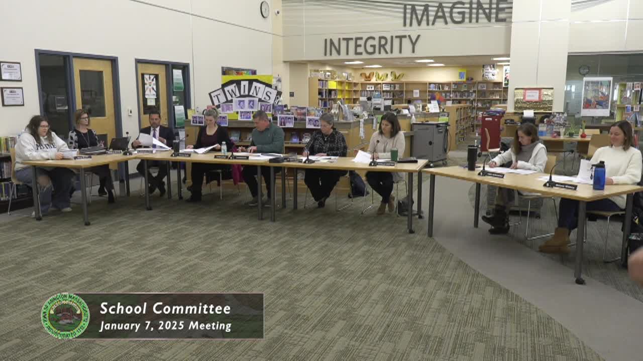 Abington School Committee; Jan. 7, 2025