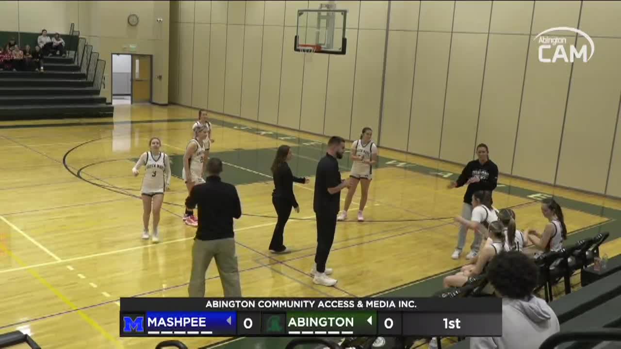 Mashpee Falcons vs Abington Green Wave Girls Varsity Basketball; Jan. 7, 2025