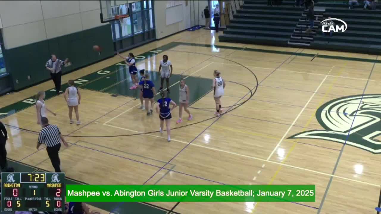 Mashpee Falcons vs Abington Green Wave JV Girls Basketball; Jan. 7, 2025