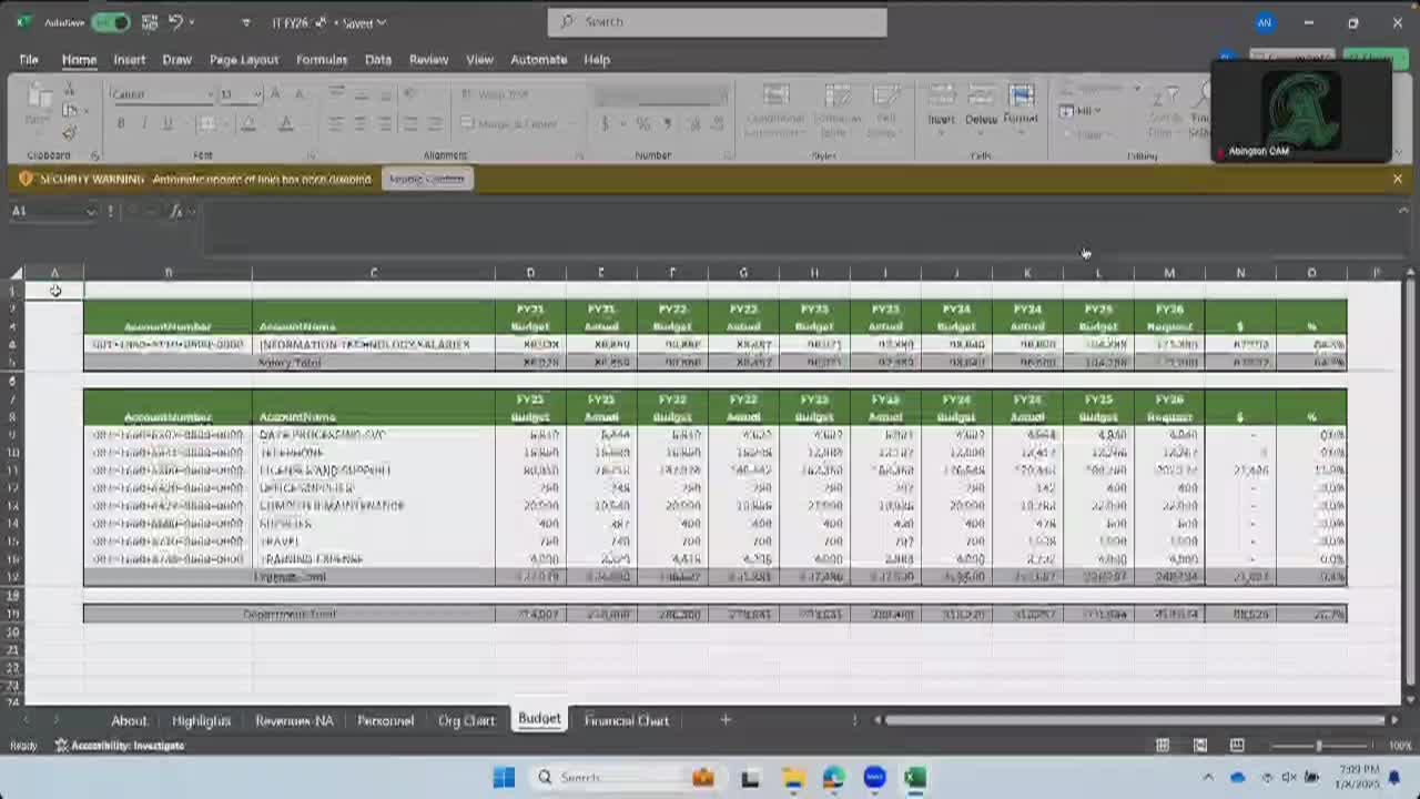Finance Committee; Jan. 8, 2025