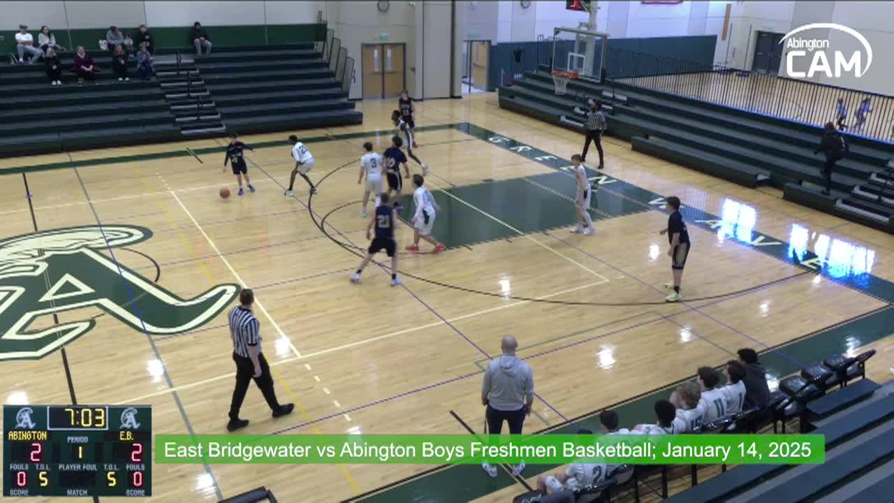 East Bridgewater Vikings vs Abington Boys Freshmen Basketball; Jan. 14, 2025