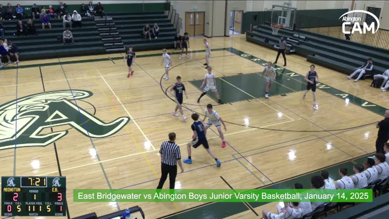 East Bridgewater vs Abington Boys Junior Varsity Basketball; Jan 14, 2025