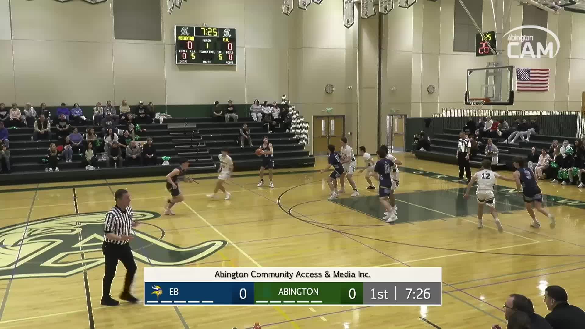 East Bridgewater Vikings vs Abington Boys Varsity Basketball; January 14, 2025