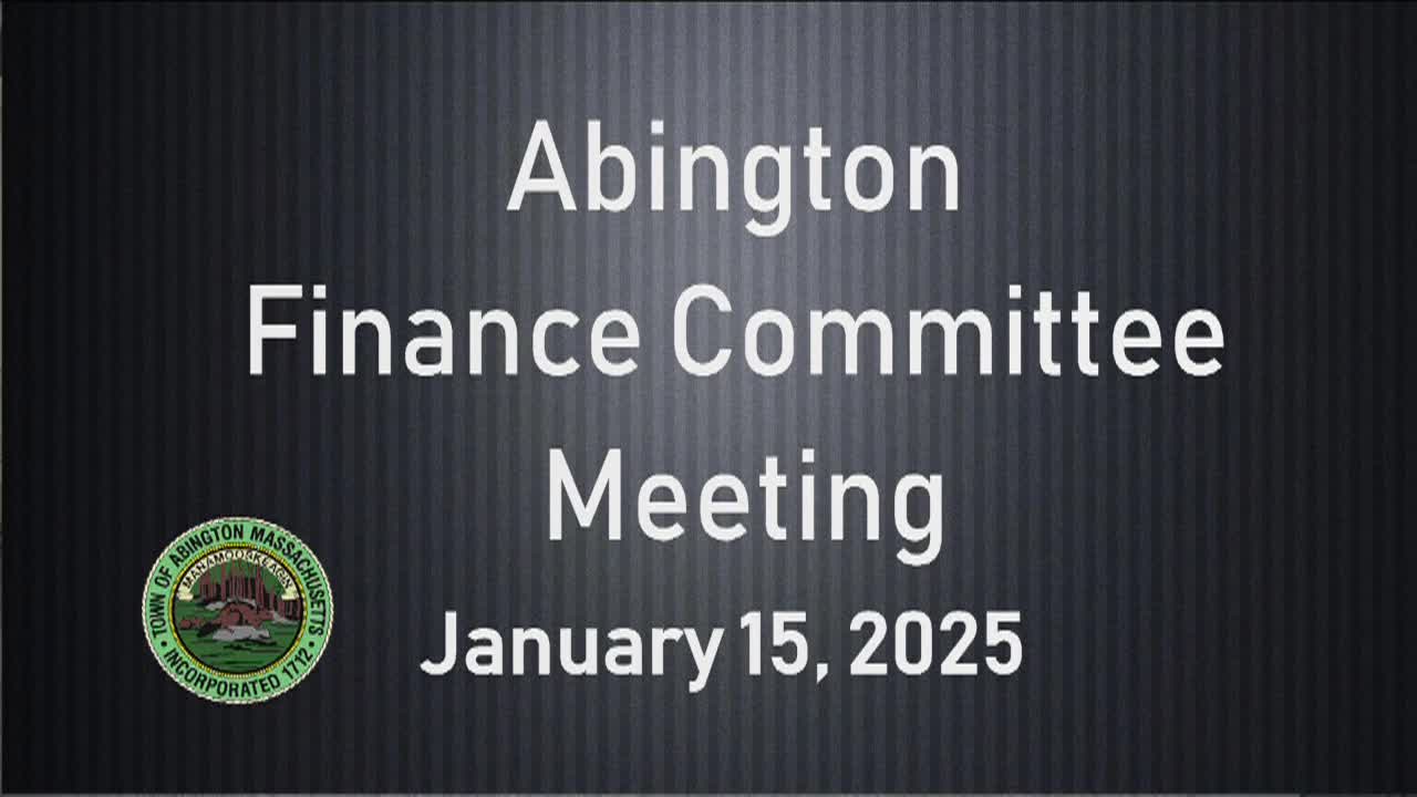 Finance Committee; Jan. 15, 2025