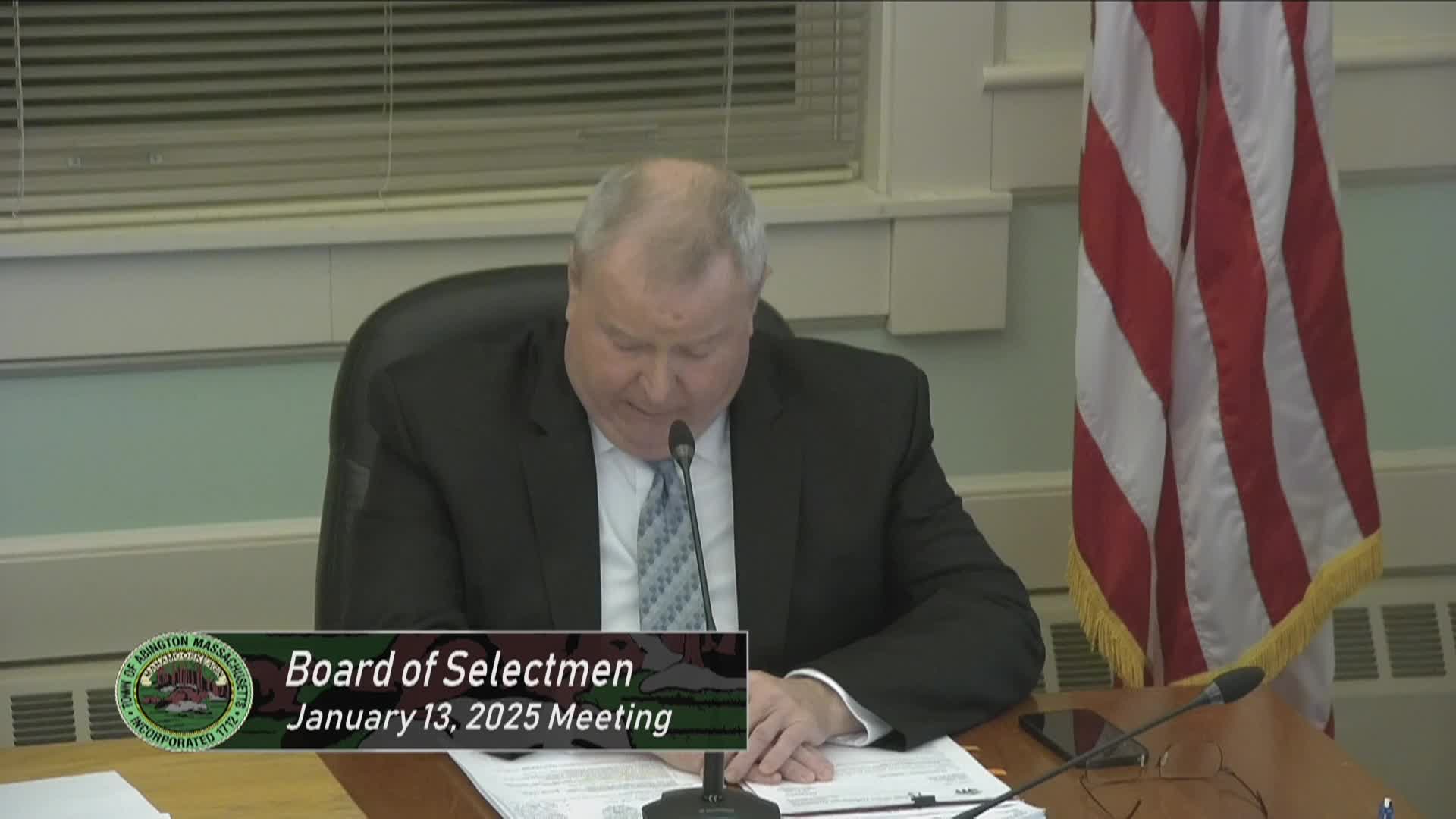 Board of Selectmen; January 13, 2025