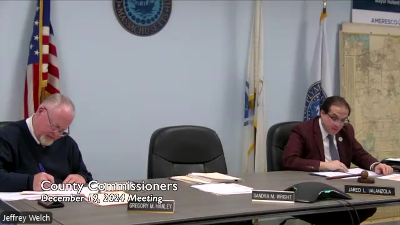 Plymouth County Commissioners; Dec. 19, 2024