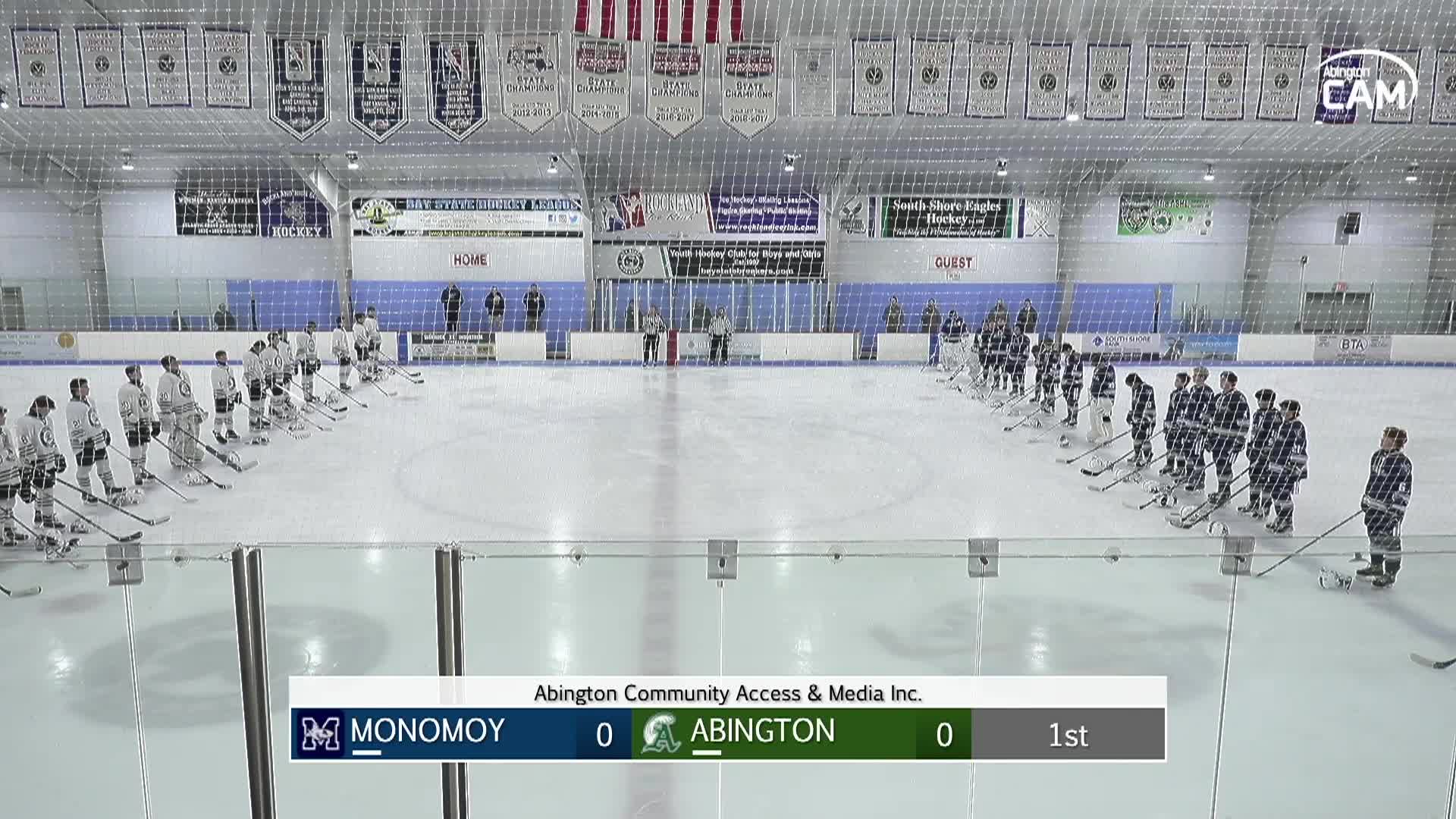 Monomoy Sharks vs Abington Green Wave Boys Varsity Hockey; January 20, 2025