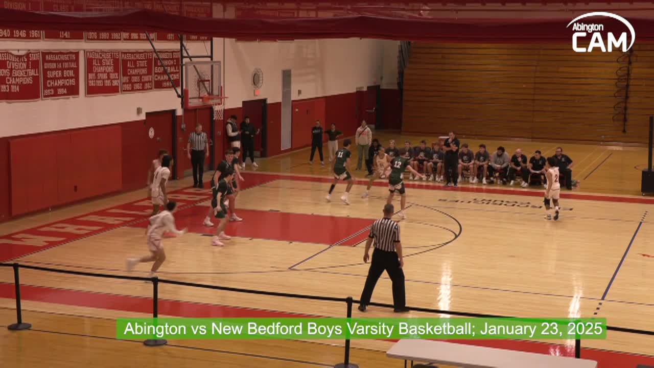 Abington vs New Bedford Whalers Boys Varsity Basketball; Jan. 23, 2025