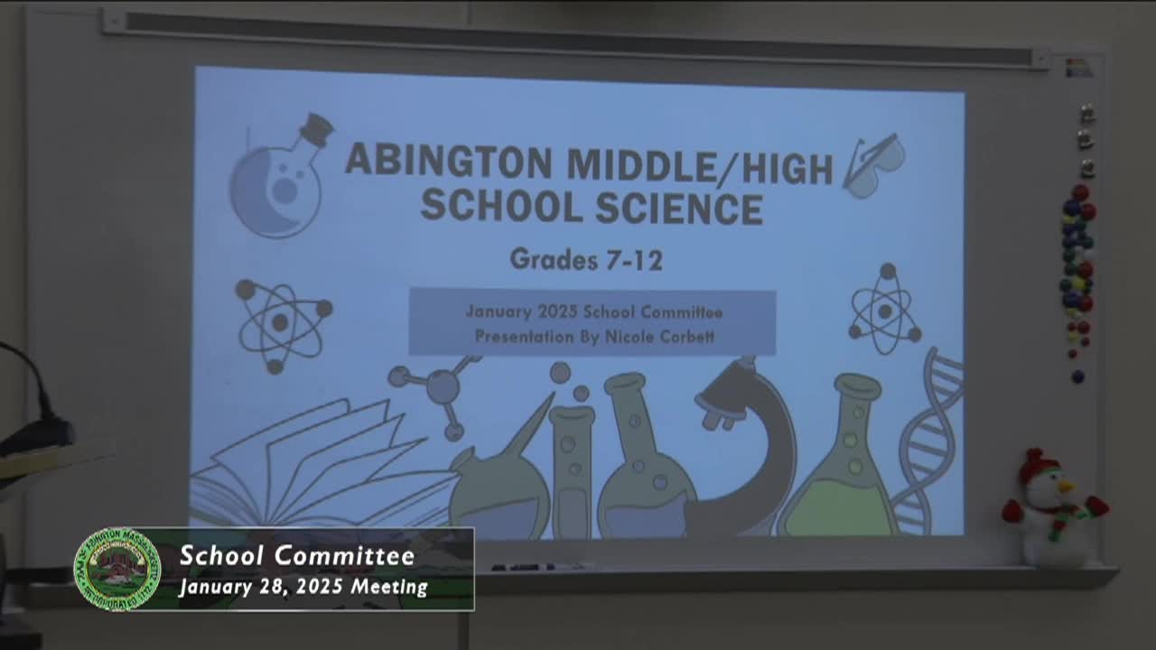 Abington School Committee; Jan. 28, 2025