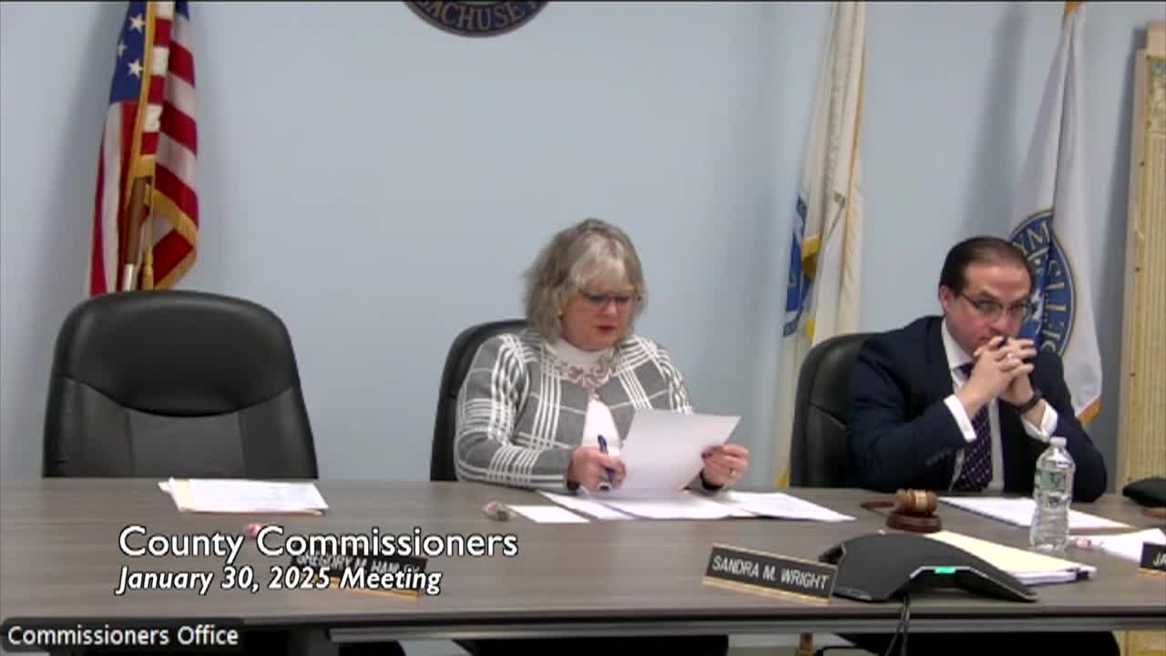 Plymouth County Commissioners; Jan. 30, 2025