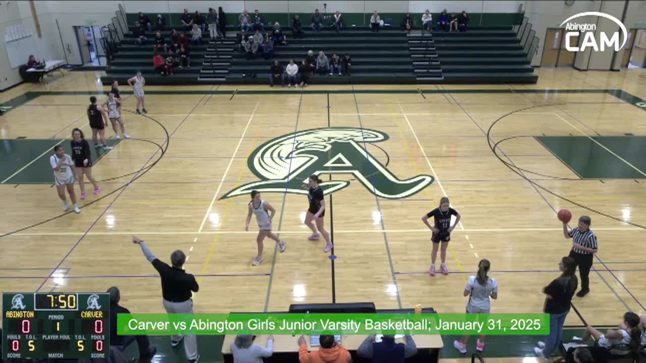 Carver Crusaders vs Abington Girls Junior Varsity Basketball; Jan. 31, 2025