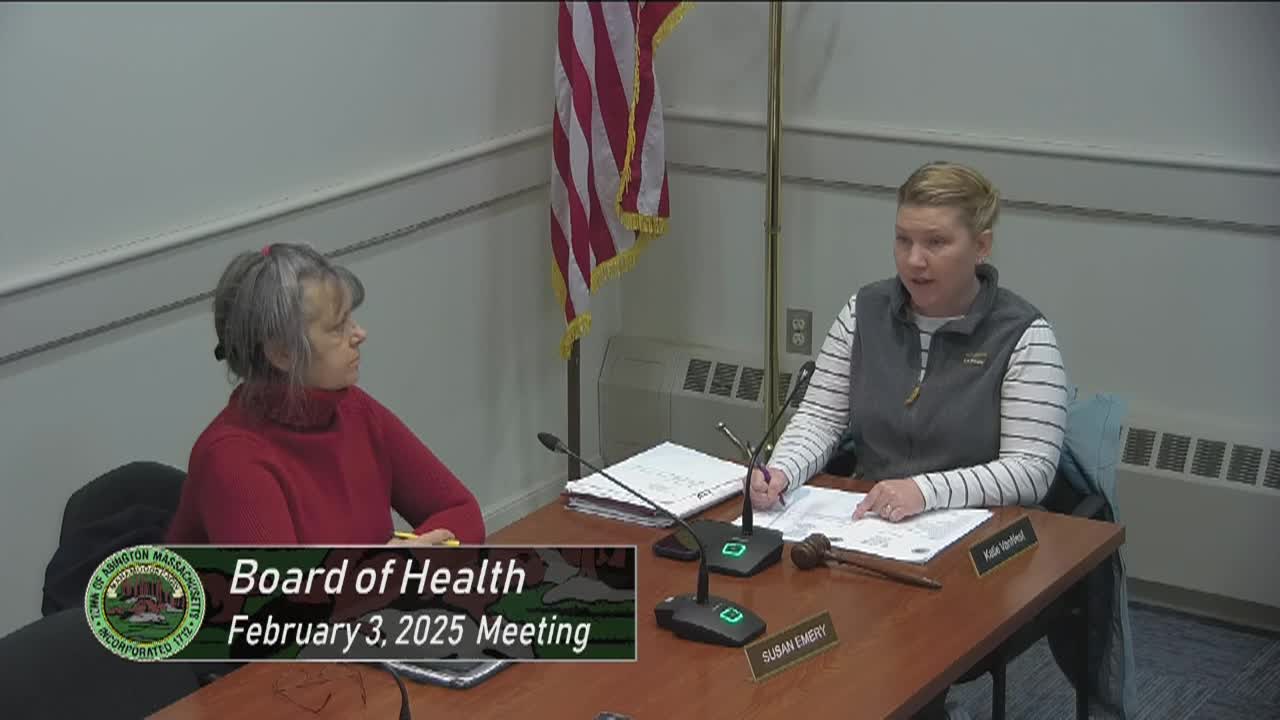 Board of Health; Feb. 3, 2025