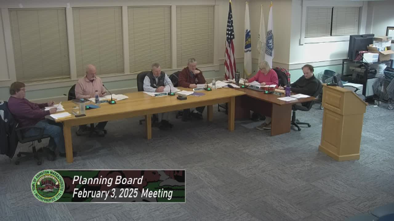 Planning Board; Feb. 3, 2025