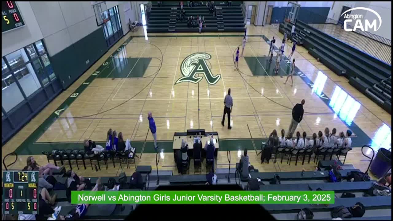 Norwell Clippers vs Abington Girls Junior Varsity Basketball; Feb. 3, 2025