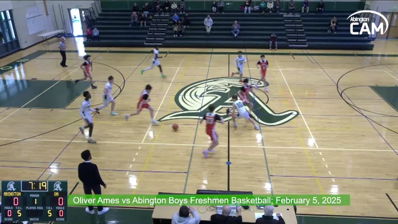 Oliver Ames Tigers vs Boys Abington Freshmen Basketball; Feb. 5, 2025