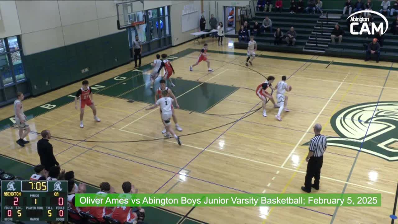 Oliver Ames Tigers vs Abington Junior Varsity Basketball; Feb 5, 2025